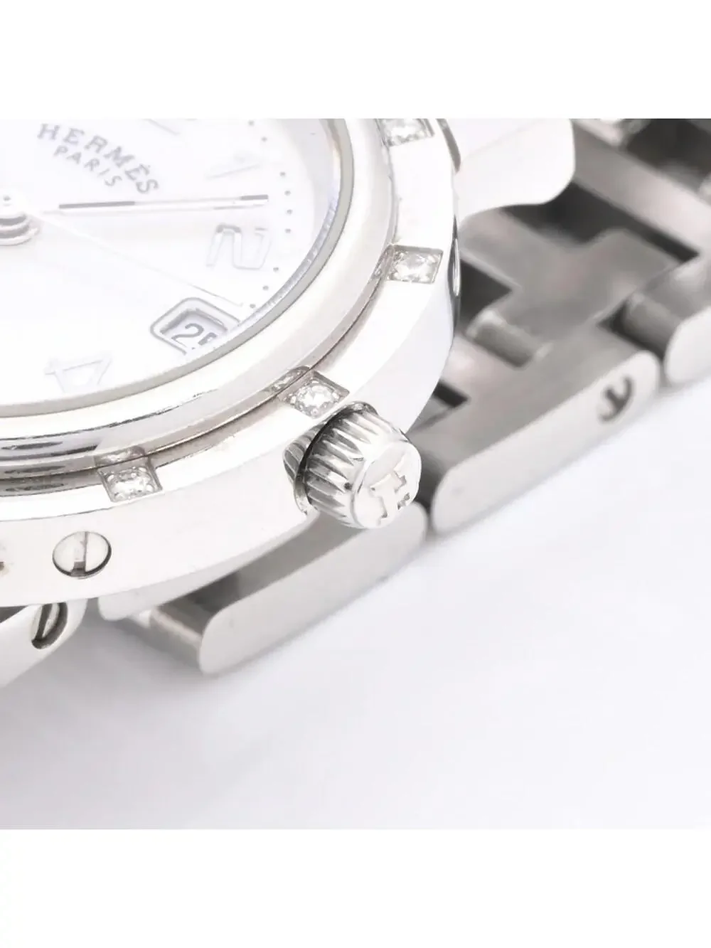 Hermes Clipper Nacre 2****** Silver #284859H19B